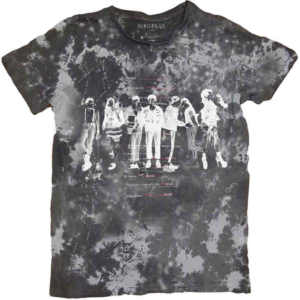 Yungblud Unisex T-Shirt: Weird Tracklist (Grey) (Wash Collection)