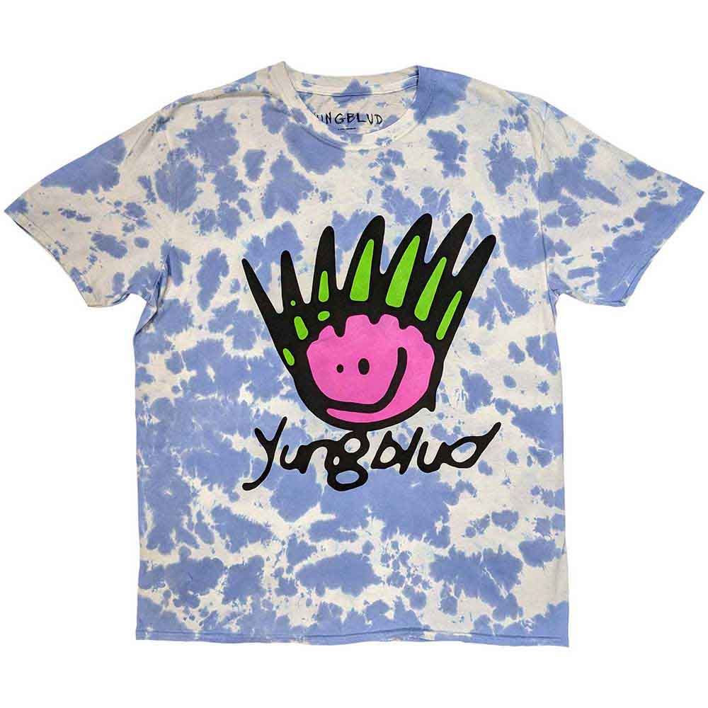 Yungblud Unisex T-Shirt: Face (Blue) (Wash Collection)