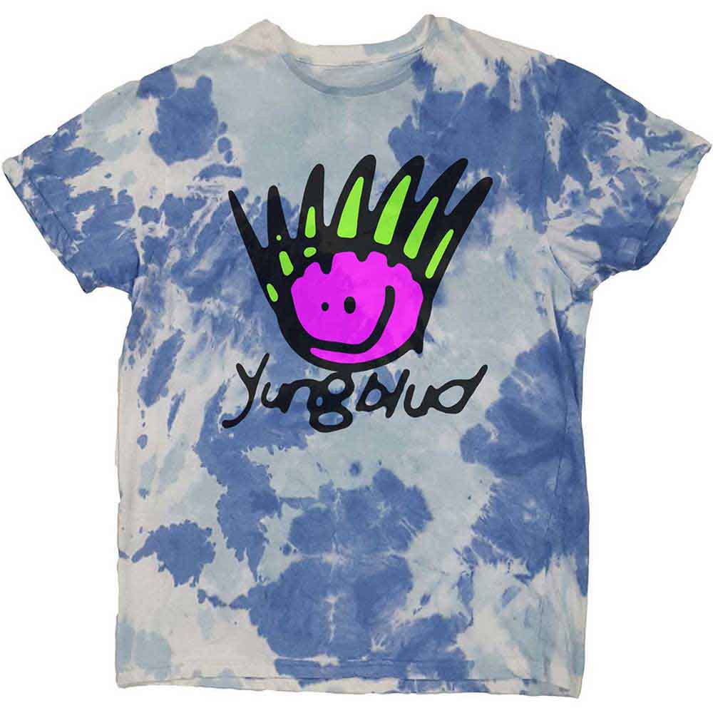 Yungblud Unisex T-Shirt: Face (Blue) (Wash Collection)