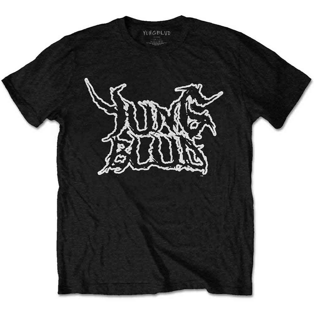 Yungblud Unisex T-Shirt: Weird Flaming Skeletons (Black) (Back Print)