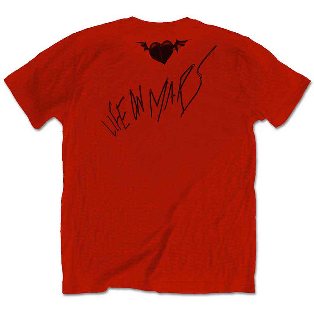 Yungblud Unisex T-Shirt: Life on Mars (Red) (Back Print)