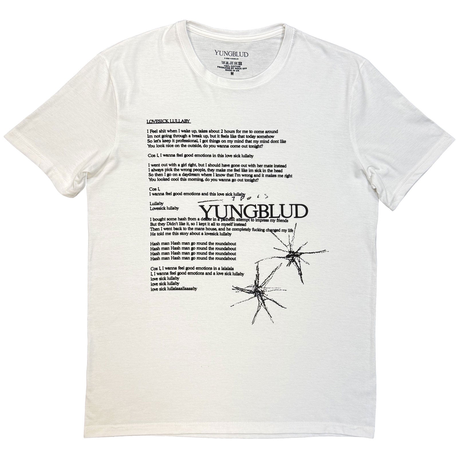 Yungblud Unisex T-Shirt: Lovesick Lullaby (White)