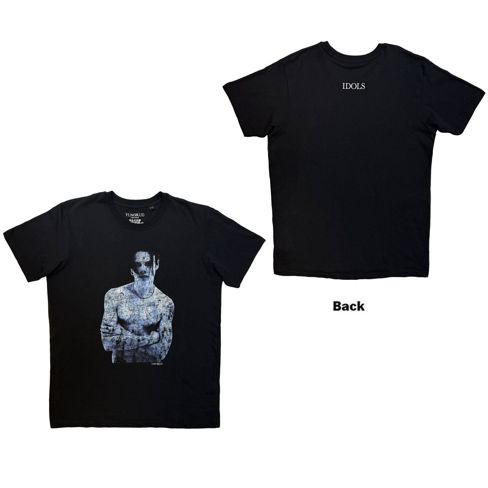 Yungblud Unisex T-Shirt: Portrait (Black) (Back Print)