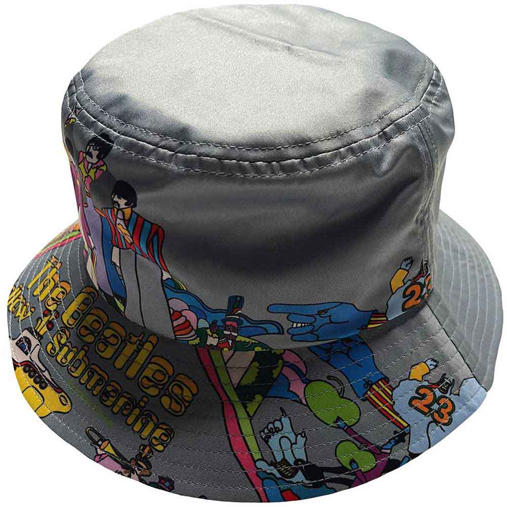 The Beatles Unisex Bucket Hat: Yellow Submarine (Grey)
