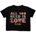 The Beatles Ladies Crop Top: Yellow Submarine AYNIL Stacked (Black)