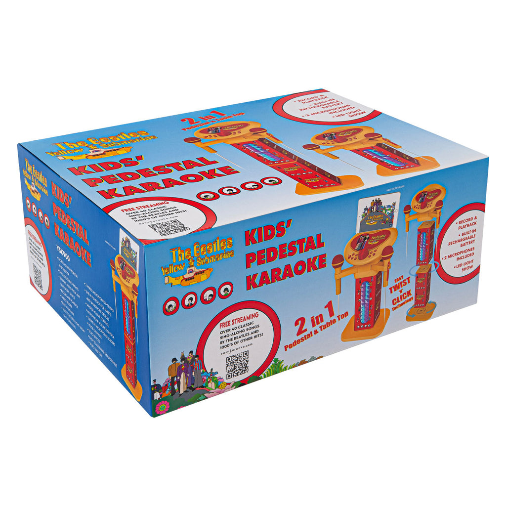 The Beatles Pedestal Karaoke Speaker with 2 Microphones: Yellow Submarine Pedestal