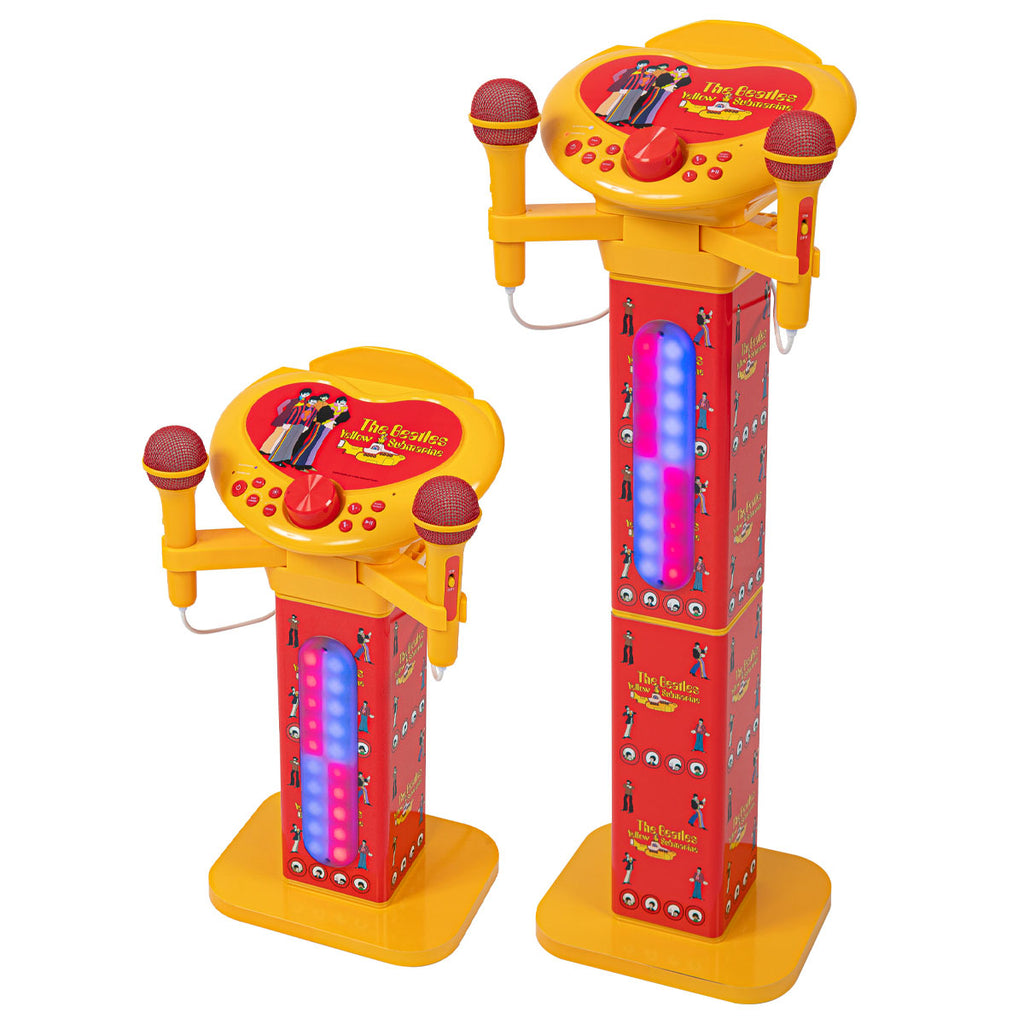 The Beatles Pedestal Karaoke Speaker with 2 Microphones: Yellow Submarine Pedestal