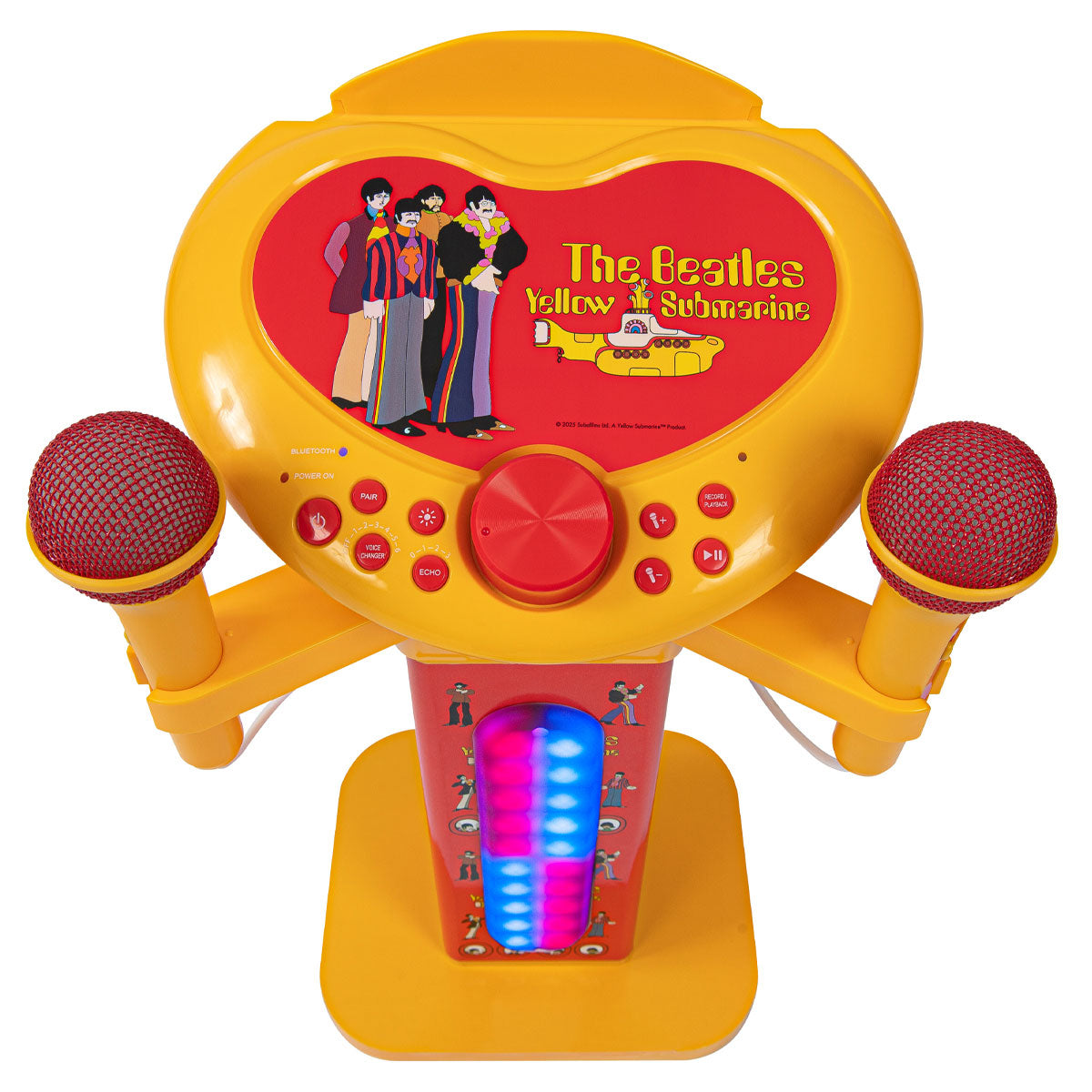 The Beatles Pedestal Karaoke Speaker with 2 Microphones: Yellow Submarine Pedestal