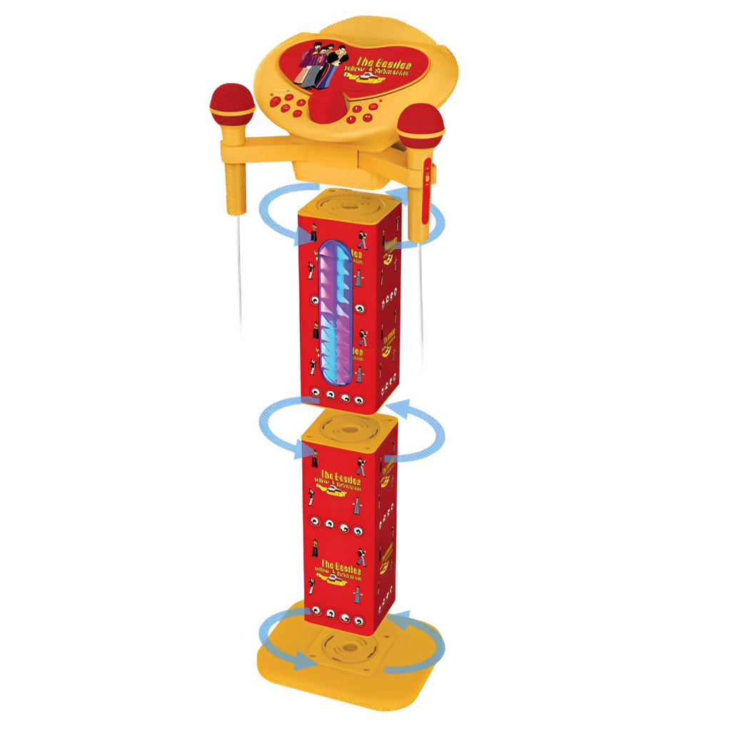 The Beatles Pedestal Karaoke Speaker with 2 Microphones: Yellow Submarine Pedestal