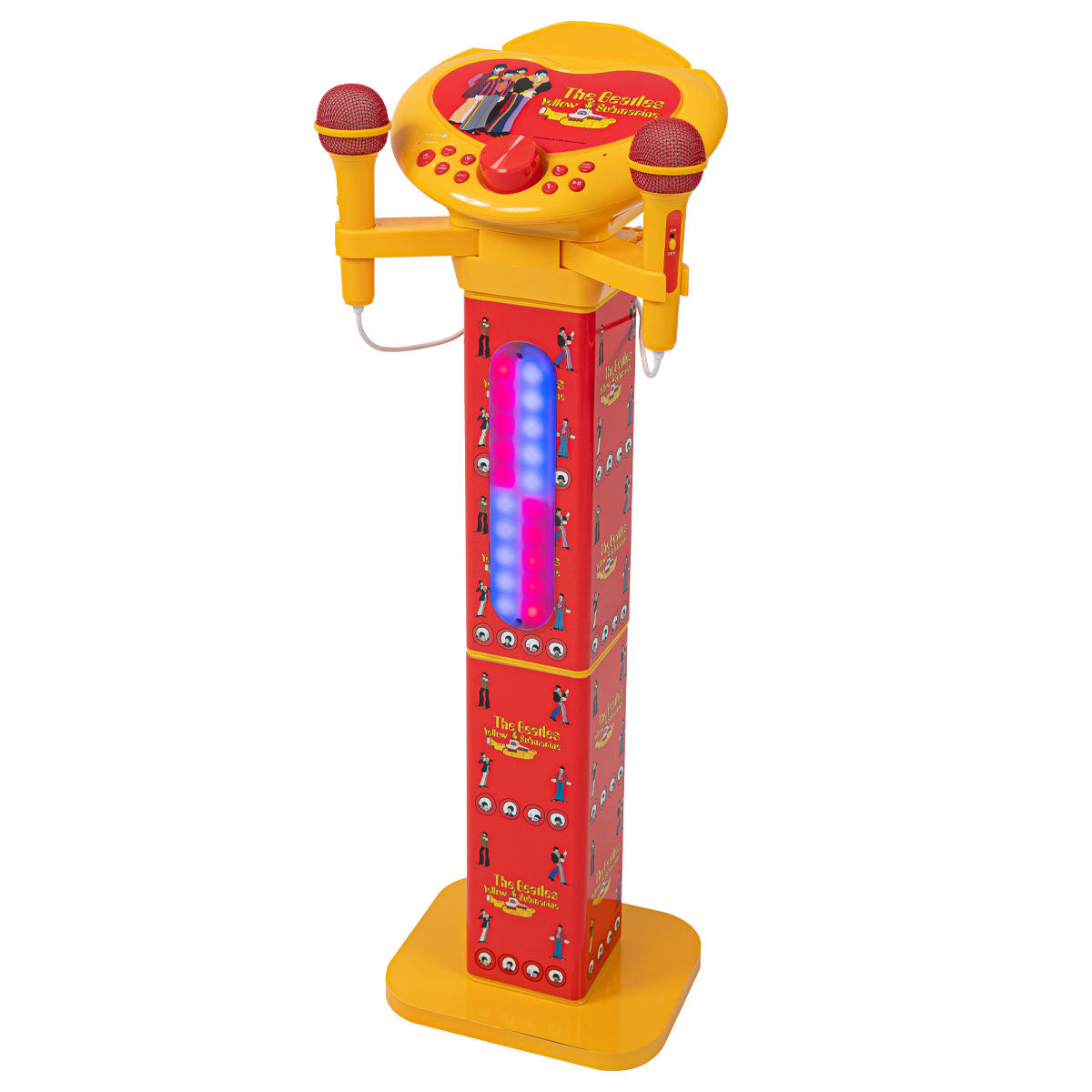 The Beatles Pedestal Karaoke Speaker with 2 Microphones: Yellow Submarine Pedestal