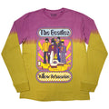 The Beatles Unisex Long Sleeve T-Shirt: Yellow Submarine Band Frame (Yellow) (Wash Collection)