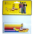 The Beatles Fridge Magnet: Yellow Submarine Coloured Stripes Embossed