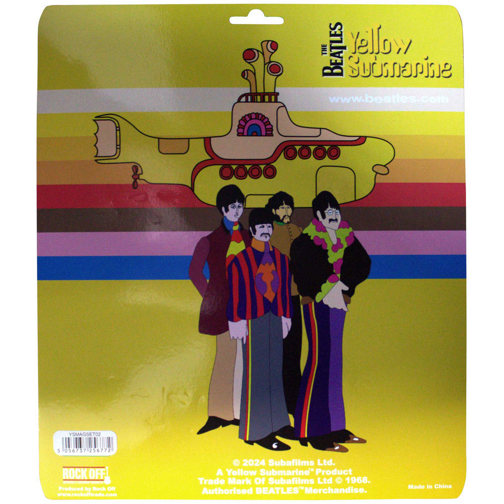 The Beatles Epoxy Magnet Set: Yellow Submarine Heads Embossed