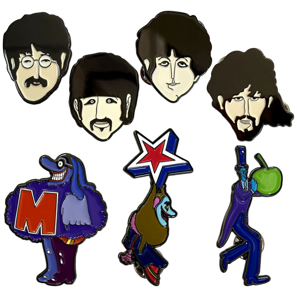 The Beatles Pin Badge Set: Yellow Submarine Characters (Mini Pins)