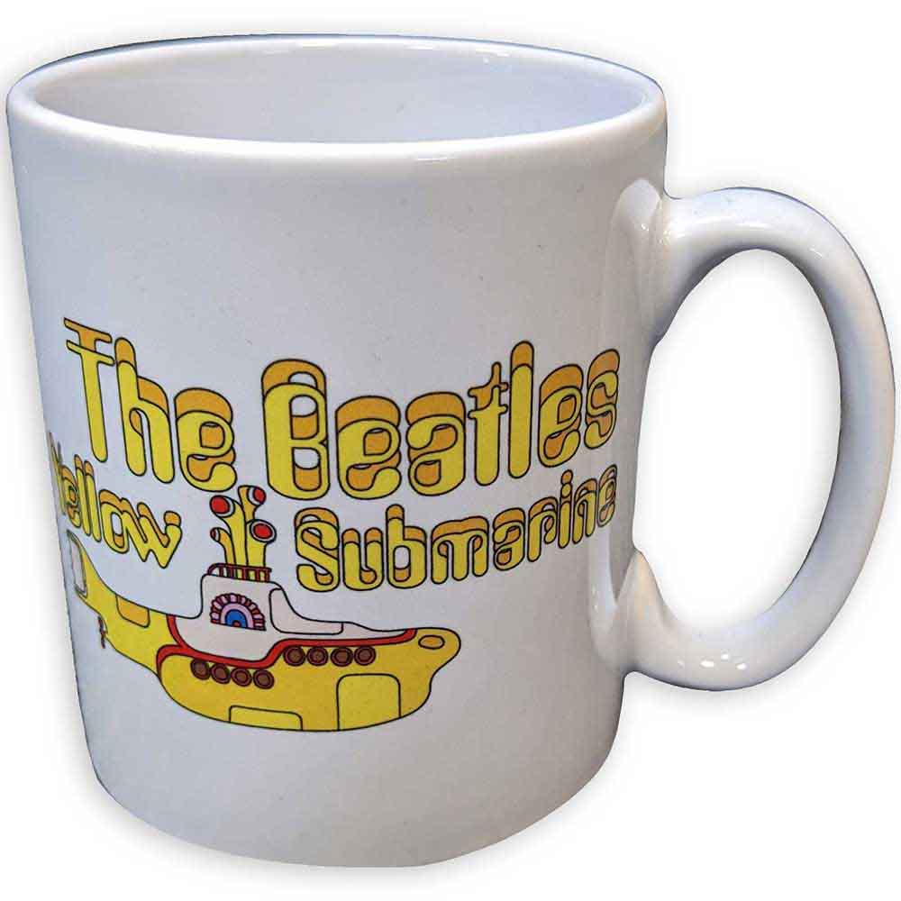 The Beatles Unboxed Mug: Yellow Submarine Logo & Sub (White)