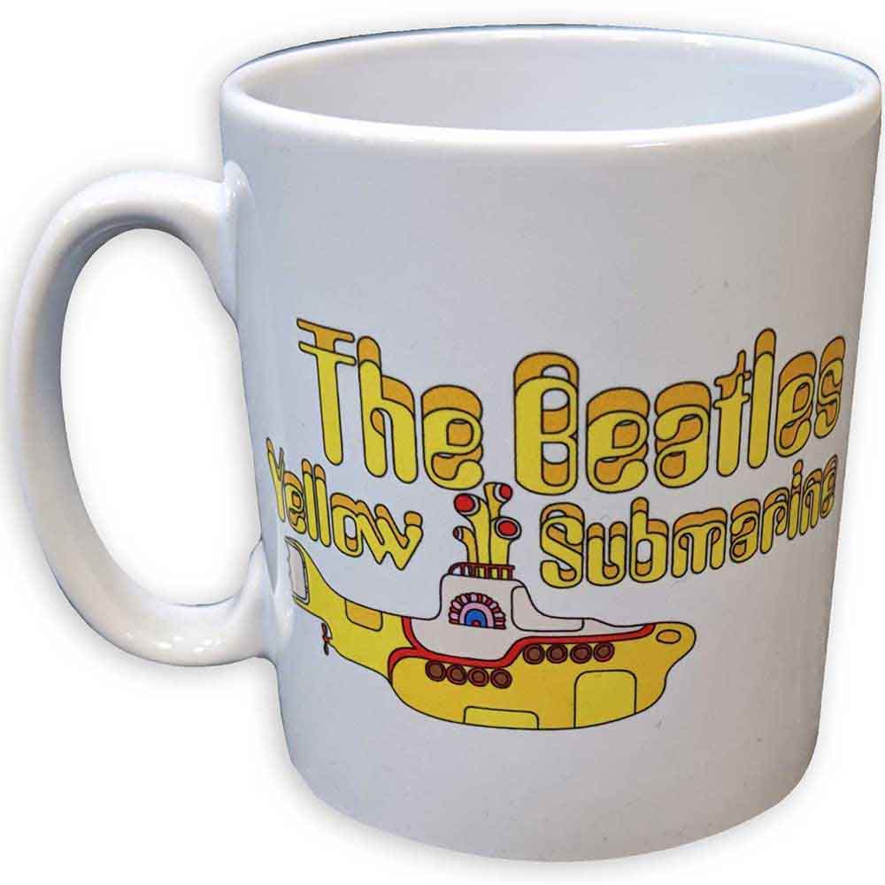 The Beatles Unboxed Mug: Yellow Submarine Logo & Sub (White)