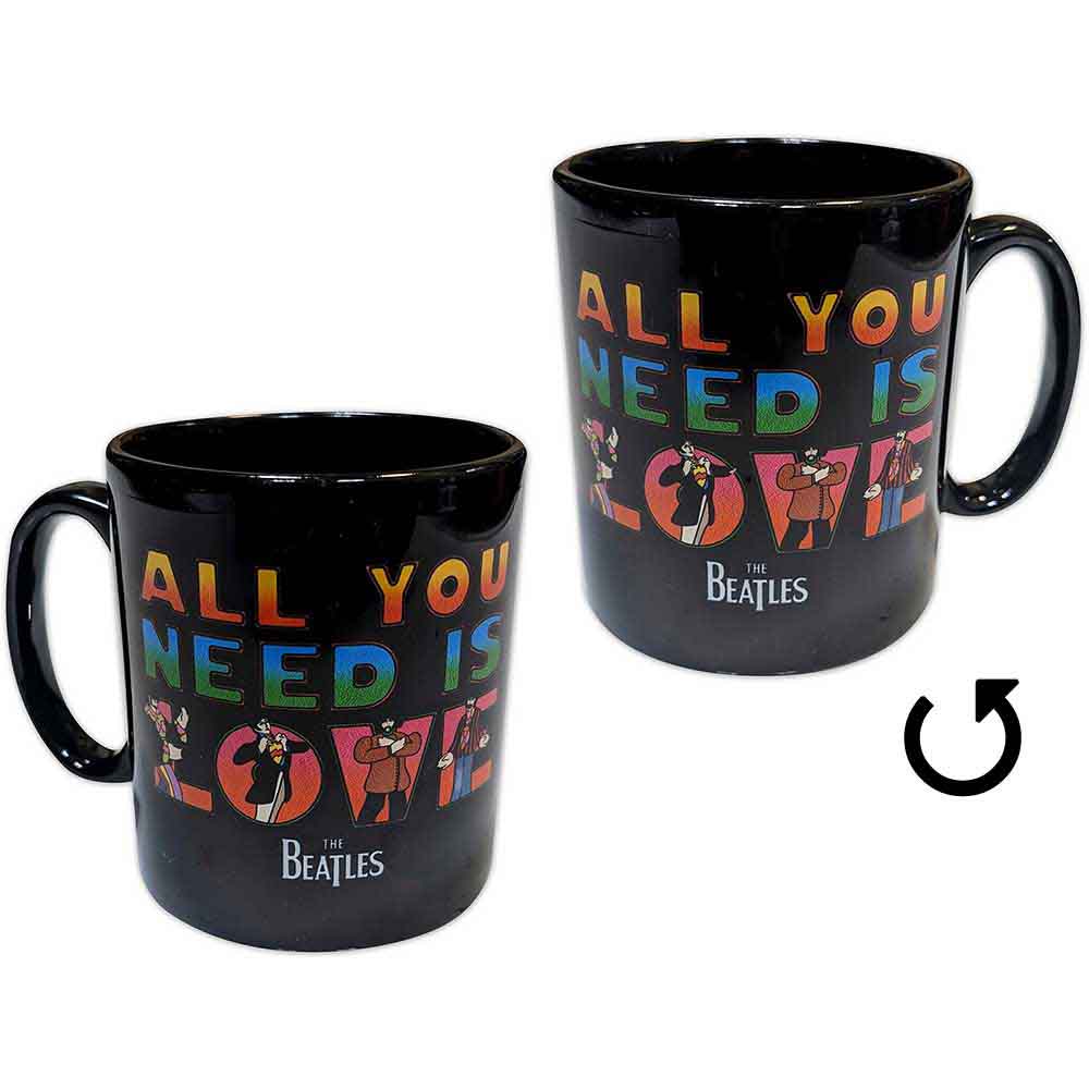 The Beatles Unboxed Mug: Yellow Submarine All You Need Is Love (Black)