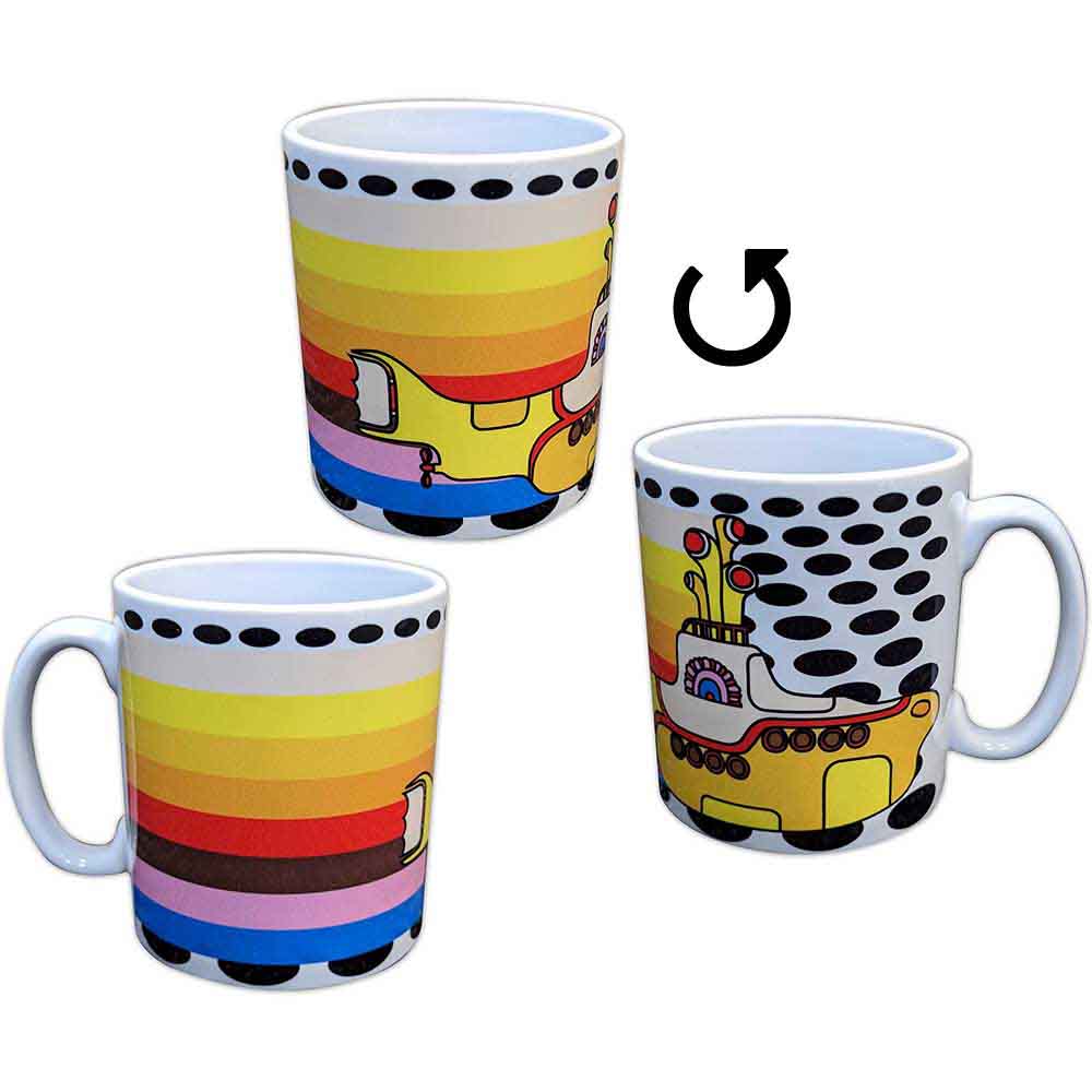 The Beatles Unboxed Mug: Yellow Submarine Coloured Stripes (White)