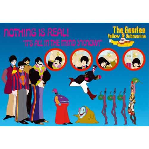 The Beatles Postcard: Nothing is Real Characters