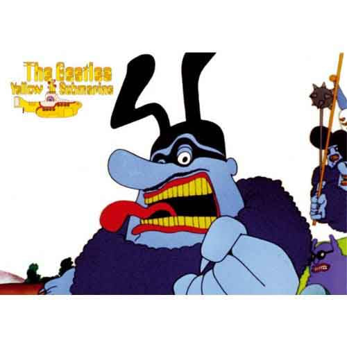 The Beatles Postcard: Yellow Submarine Big Blue Meanie