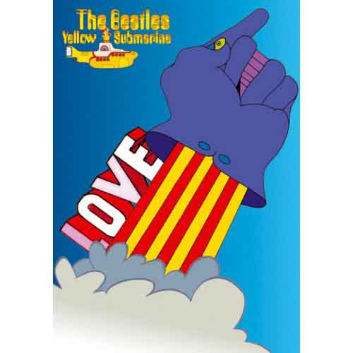 The Beatles Postcard: Yellow Submarine Love Glove