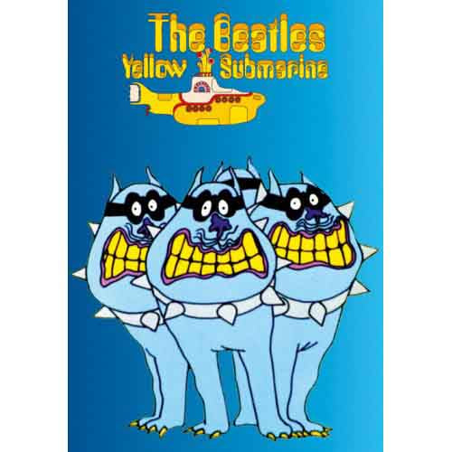 The Beatles Postcard: Yellow Submarine Bull Dogs