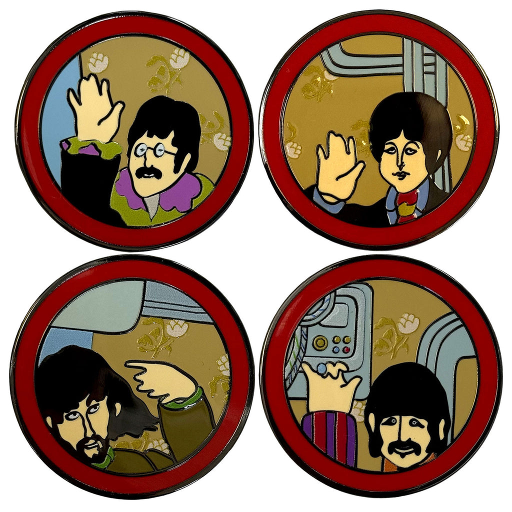 The Beatles Pin Badge Set: Yellow Submarine Portholes