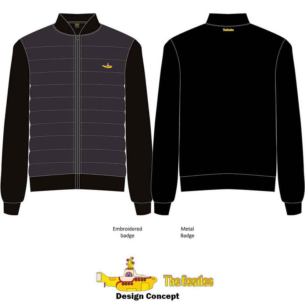 The Beatles Unisex Quilted Jacket: Yellow Submarine (Black)