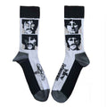 The Beatles Unisex Ankle Socks: Yellow Submarine Sea of Science Faces Mono (White) (UK Size 7 - 11)