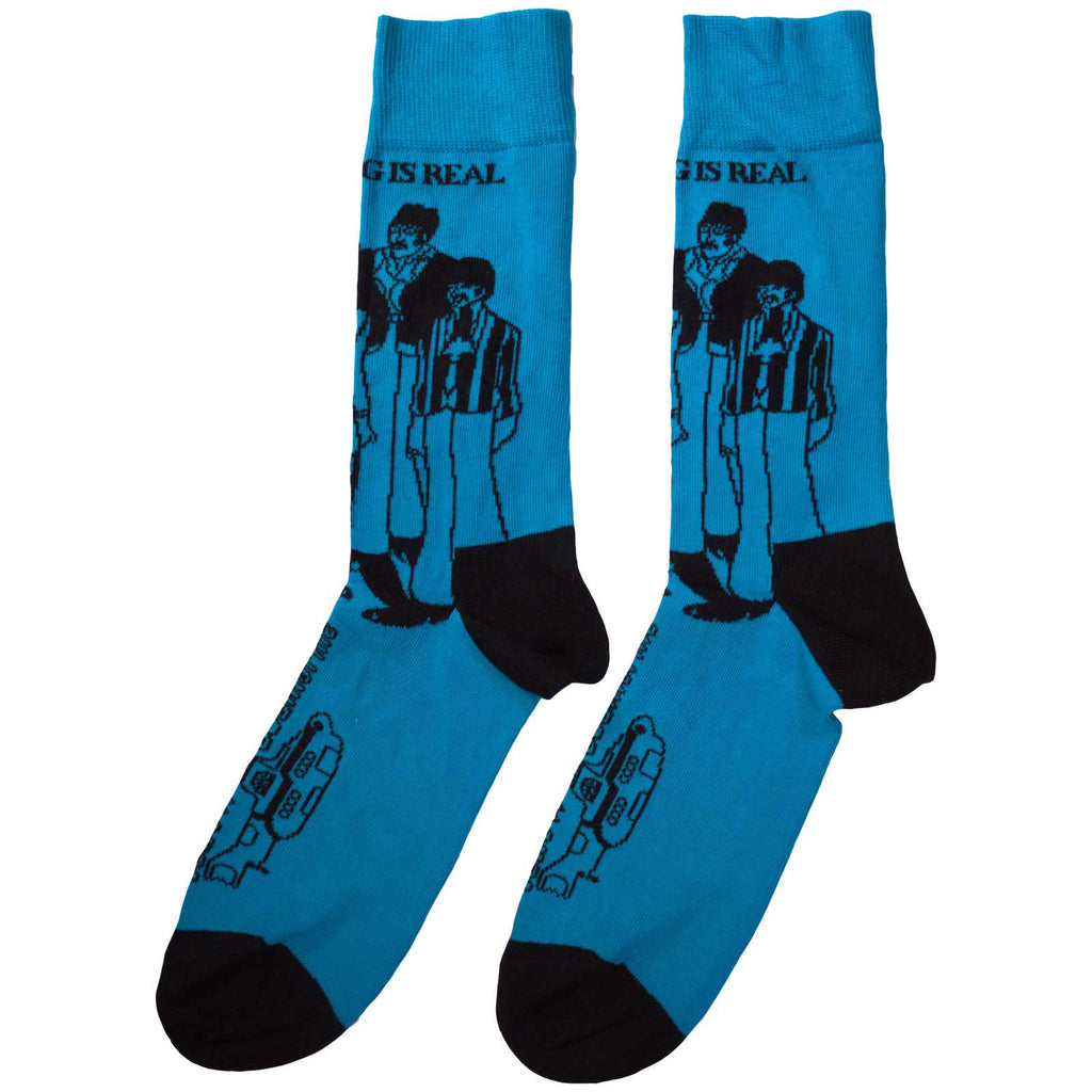 The Beatles Unisex Ankle Socks: Sub & Band Outlines (Blue)