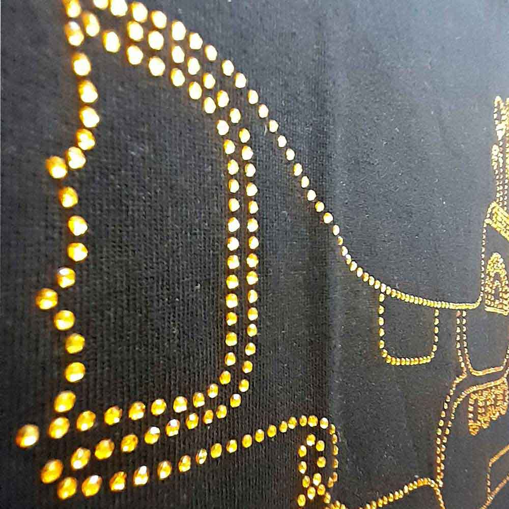 The Beatles Ladies T-Shirt: Yellow Submarine (Black) (Embellished)