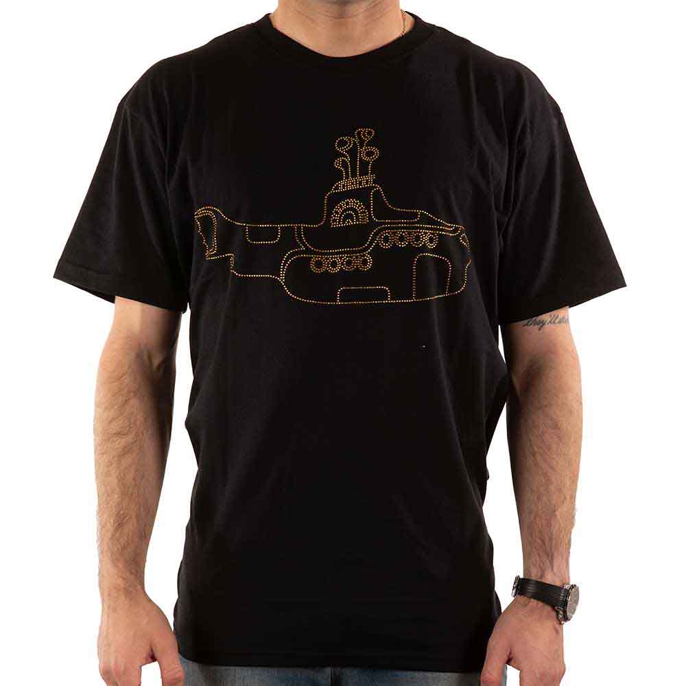 The Beatles Unisex T-Shirt: Yellow Submarine (Black) (Embellished)