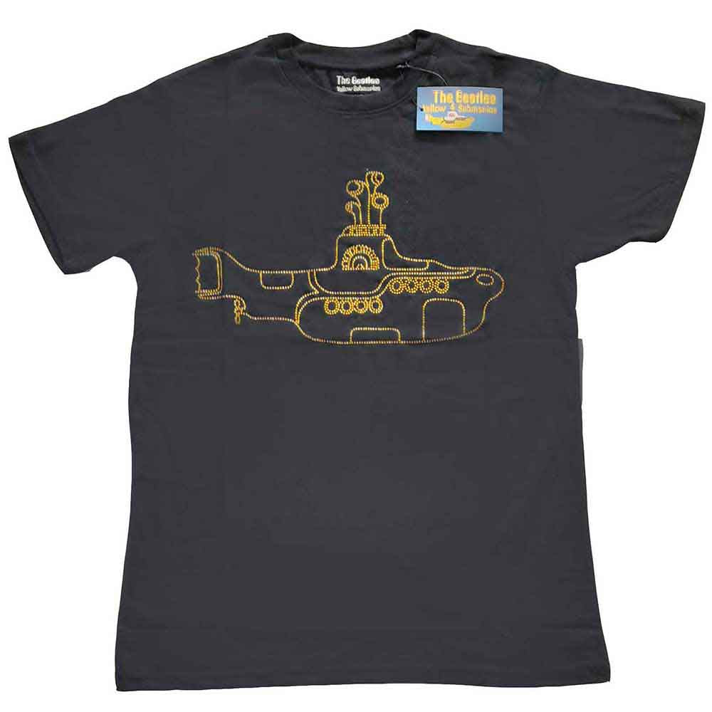 The Beatles Unisex T-Shirt: Yellow Submarine (Black) (Embellished)
