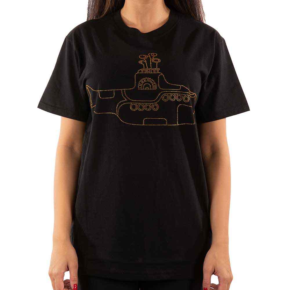 The Beatles Unisex T-Shirt: Yellow Submarine (Black) (Embellished)