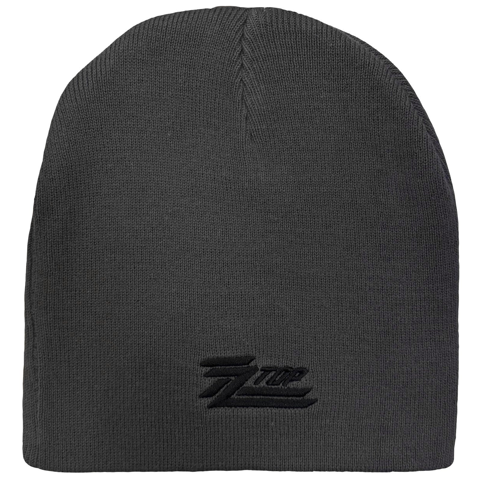 ZZ Top Unisex Beanie Hat: Circle Logo (Grey) (Back Print)