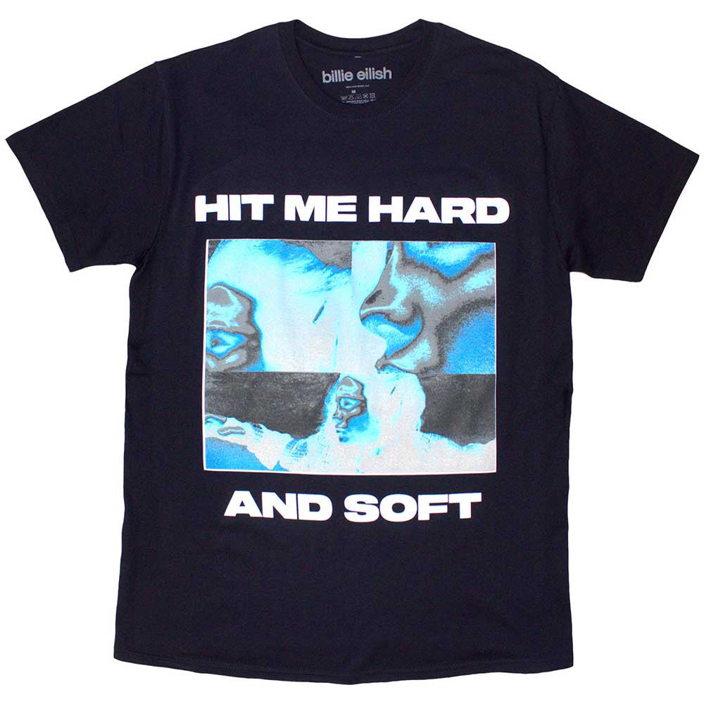 Billie Eilish: Hit Me Hard And Soft Negative Unisex T-Shirt (Navy Blue)