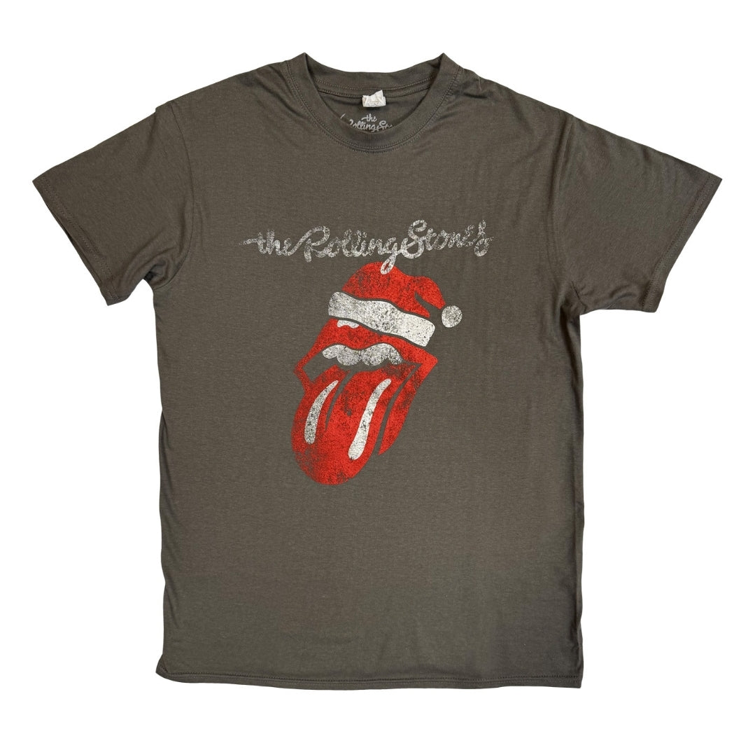 The Rolling Stones - Santa Lick T-Shirt Charcoal Grey (Official Licensed)