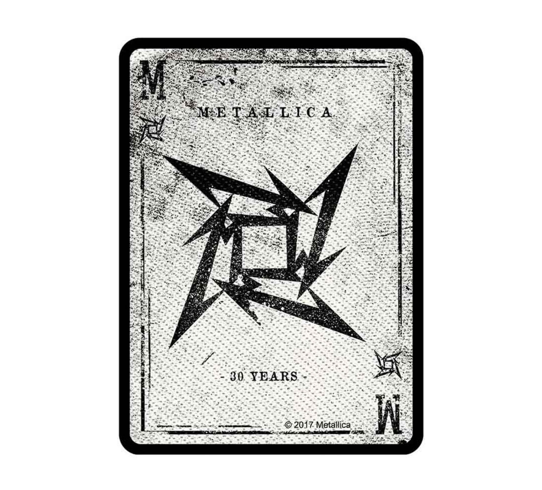 Official Metallica 'Dealer 30 Years' Woven Patch - 100mm Rectangle THRASH! | Metal Gift