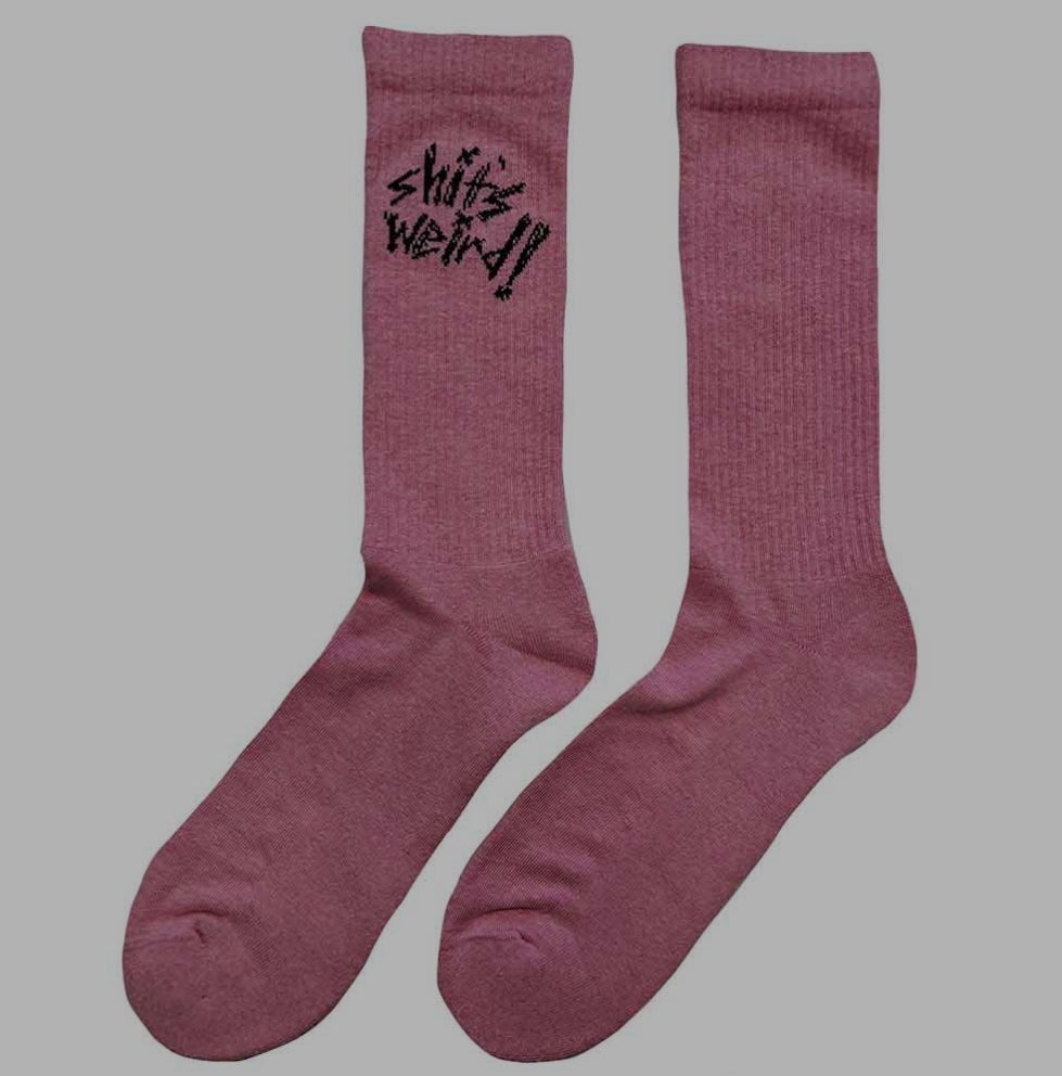 Official Licensed Yungblud 'Weird!' Terry Socks - Cushioned Front & Back Print
