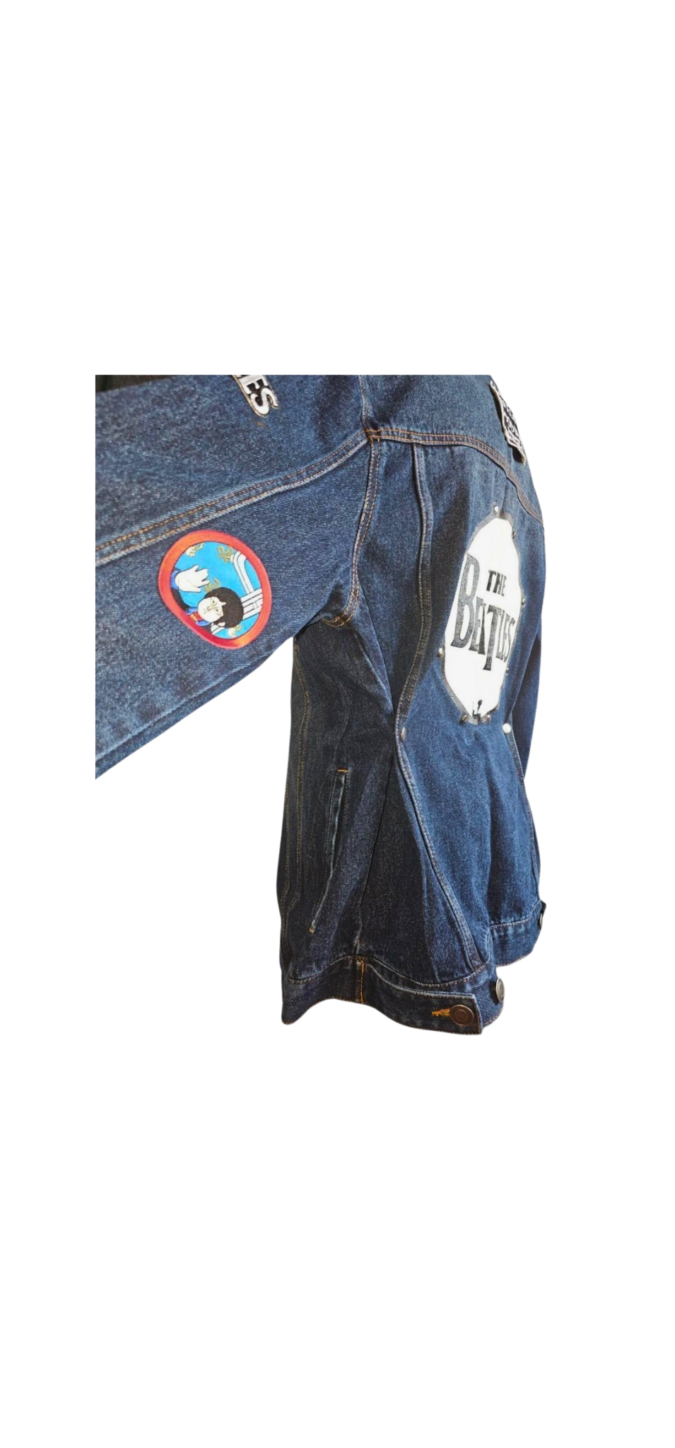 Custom The Beatles Denim Jacket - Size L