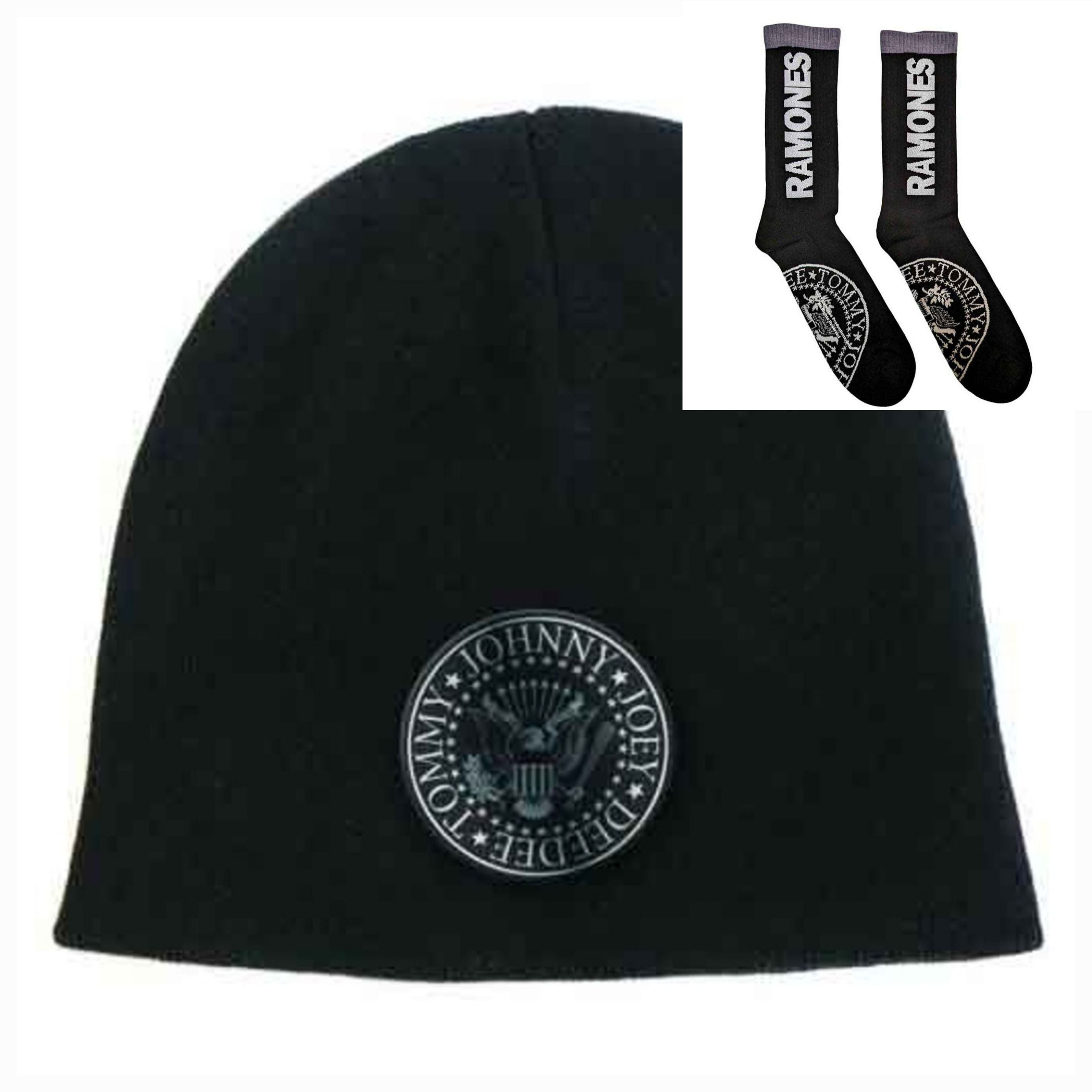 Official Ramones Gift Set – Presidential Seal Beanie Hat + Socks | Ultimate Punk Christmas Gift