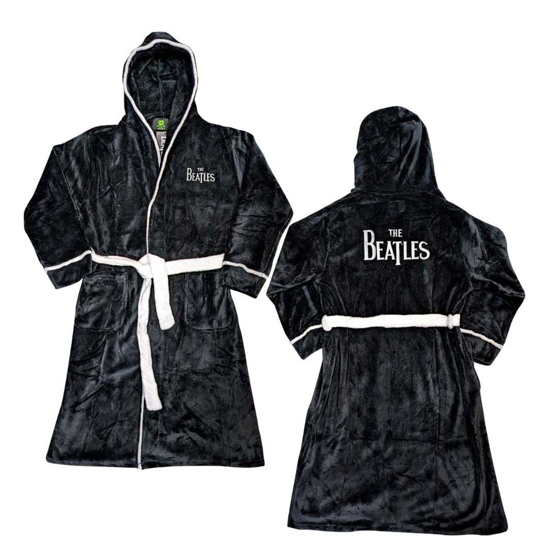 Official The Beatles 'Drop T Logo' Bathrobe - Fab Gift! | Rock