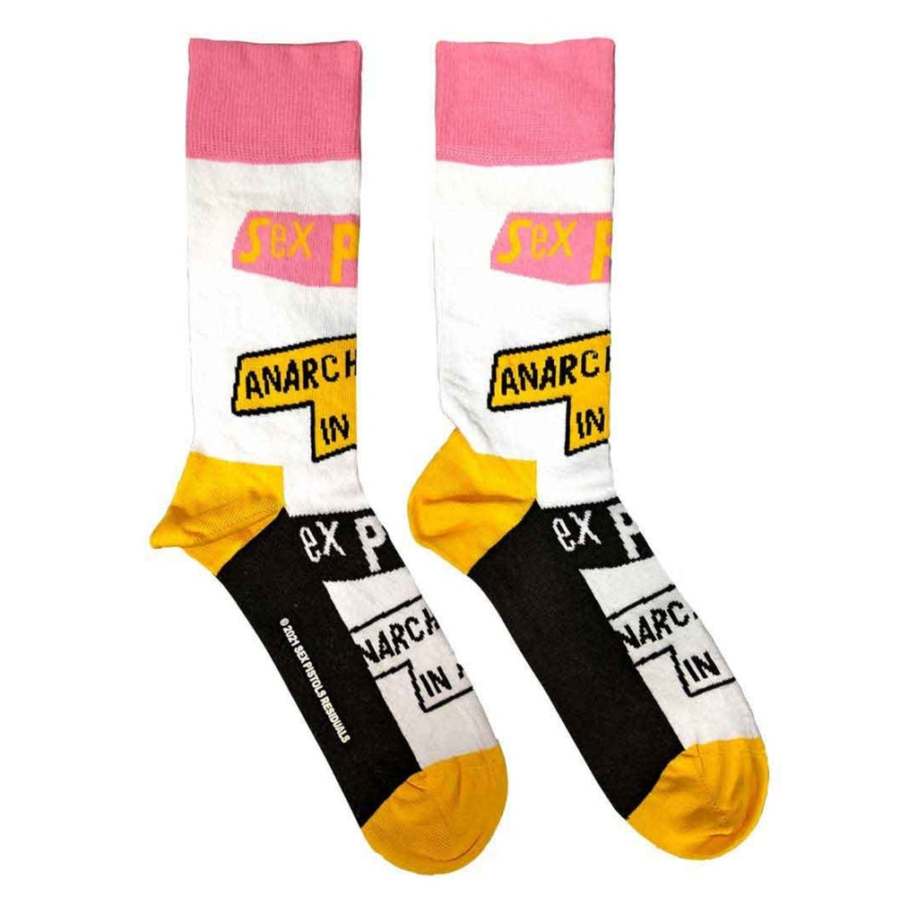 Official Sex Pistols 'Anarchy In The UK' Ankle Socks - UK 7-11 Riot! | Punk Gift