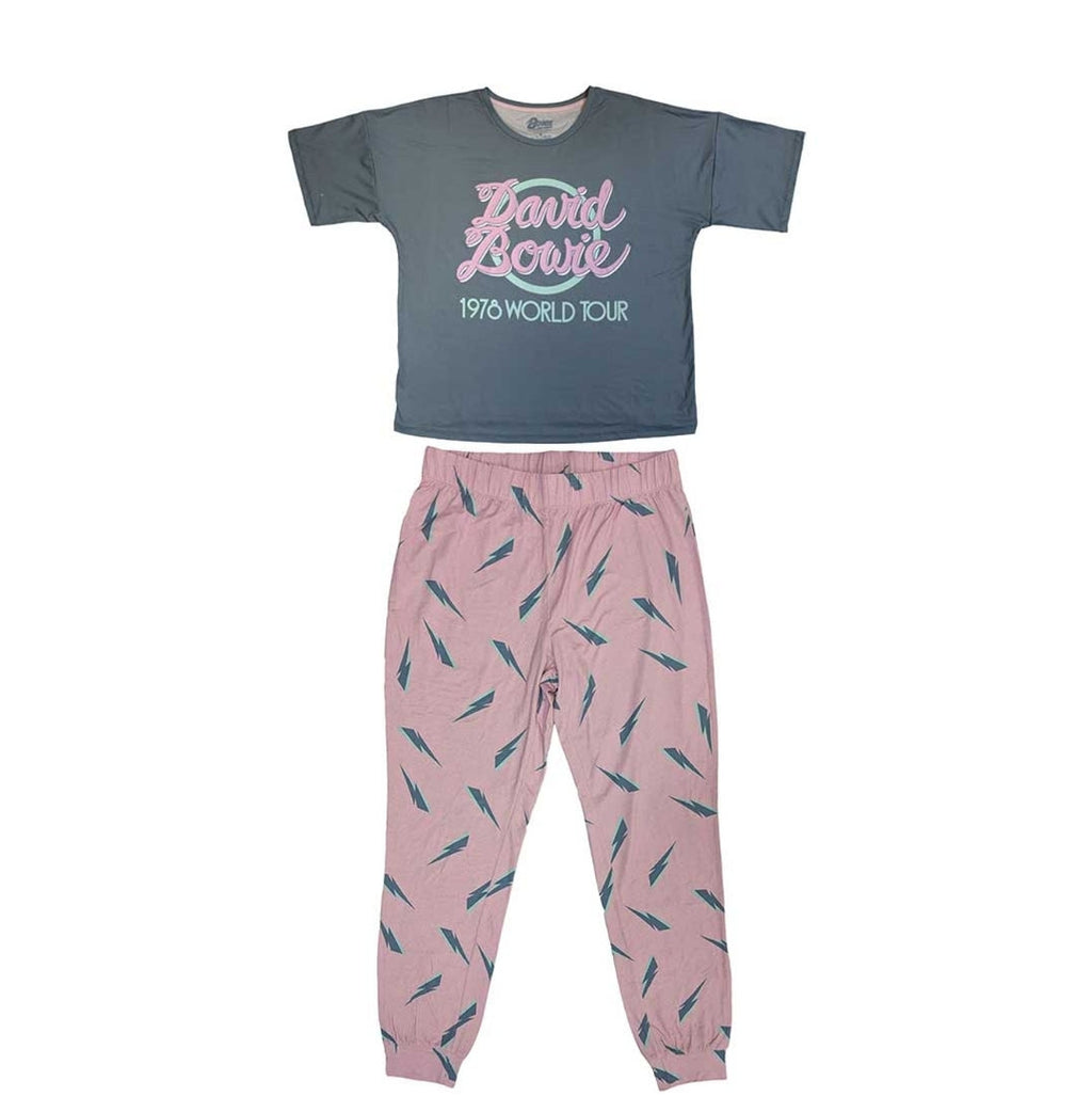 Official David Bowie '1978 World Tour' Short-Sleeve Pyjamas - Last Chance! | Glam Rock Christmas Eve Box PJ's