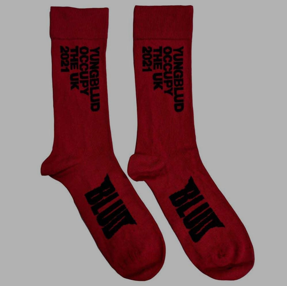 Official Licensed Yungblud 'Occupy the UK' Ankle Socks - Multicolour Front & Back Print