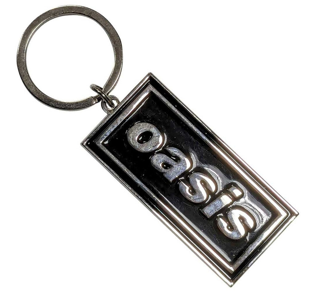 Oasis Logo Keychain - Official Licensed Nickel Plated Metal Keyring