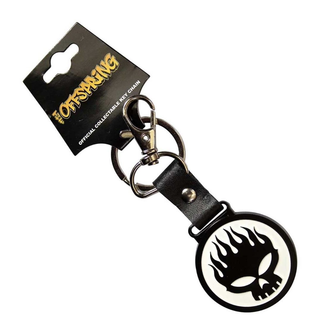 The Offspring Skull Keychain – Official Licensed Black Dye Coated Metal Keyring