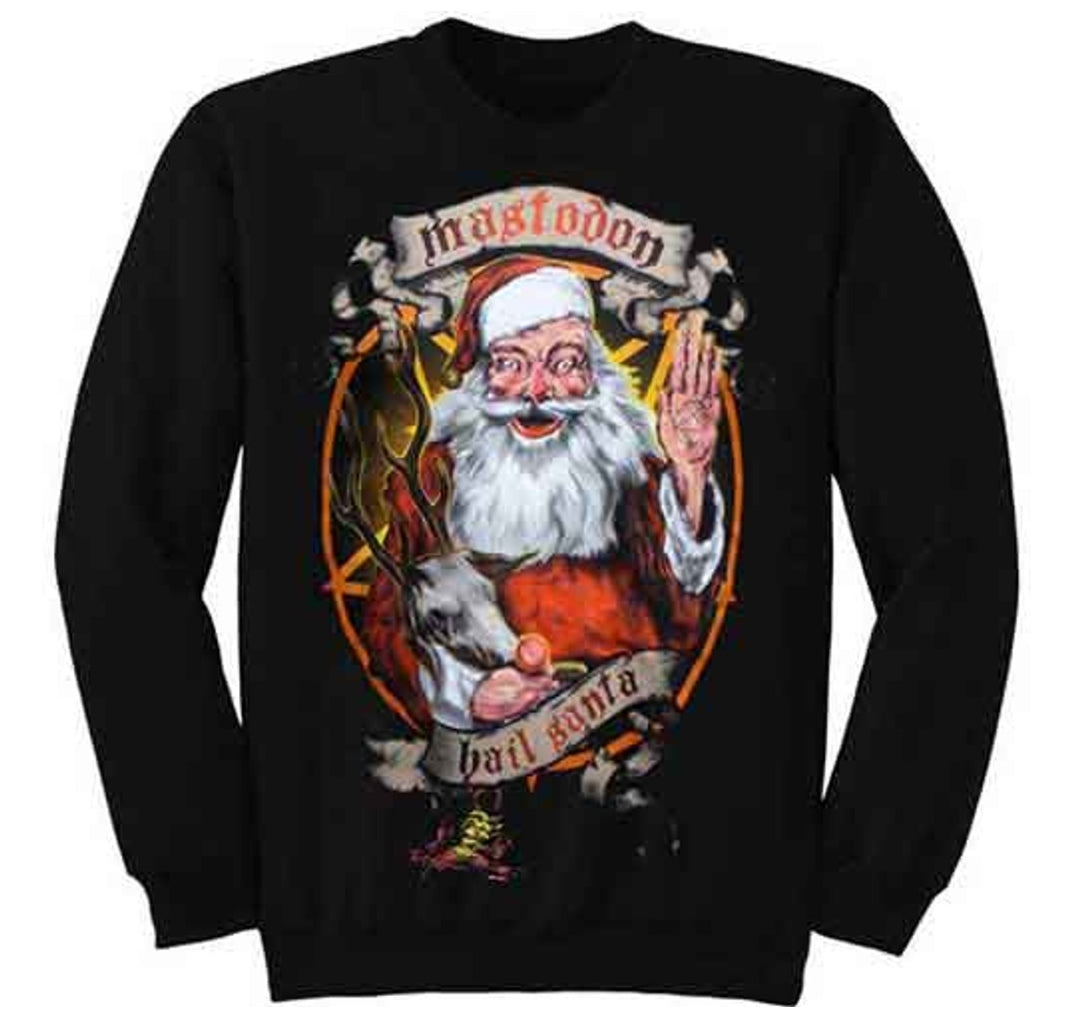 Mastodon - Hail Santa Holiday Sweatshirt Black (Official Licensed)