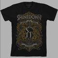 Official Licensed Shinedown 'Ornamental Scissors' T-Shirt - Unisex Black Front Print