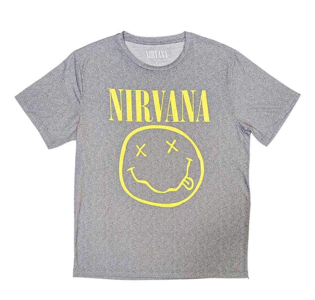 Official Nirvana 'Yellow Smile' Unisex Pyjamas - Last Chance! | Grunge Lounge PJ Set